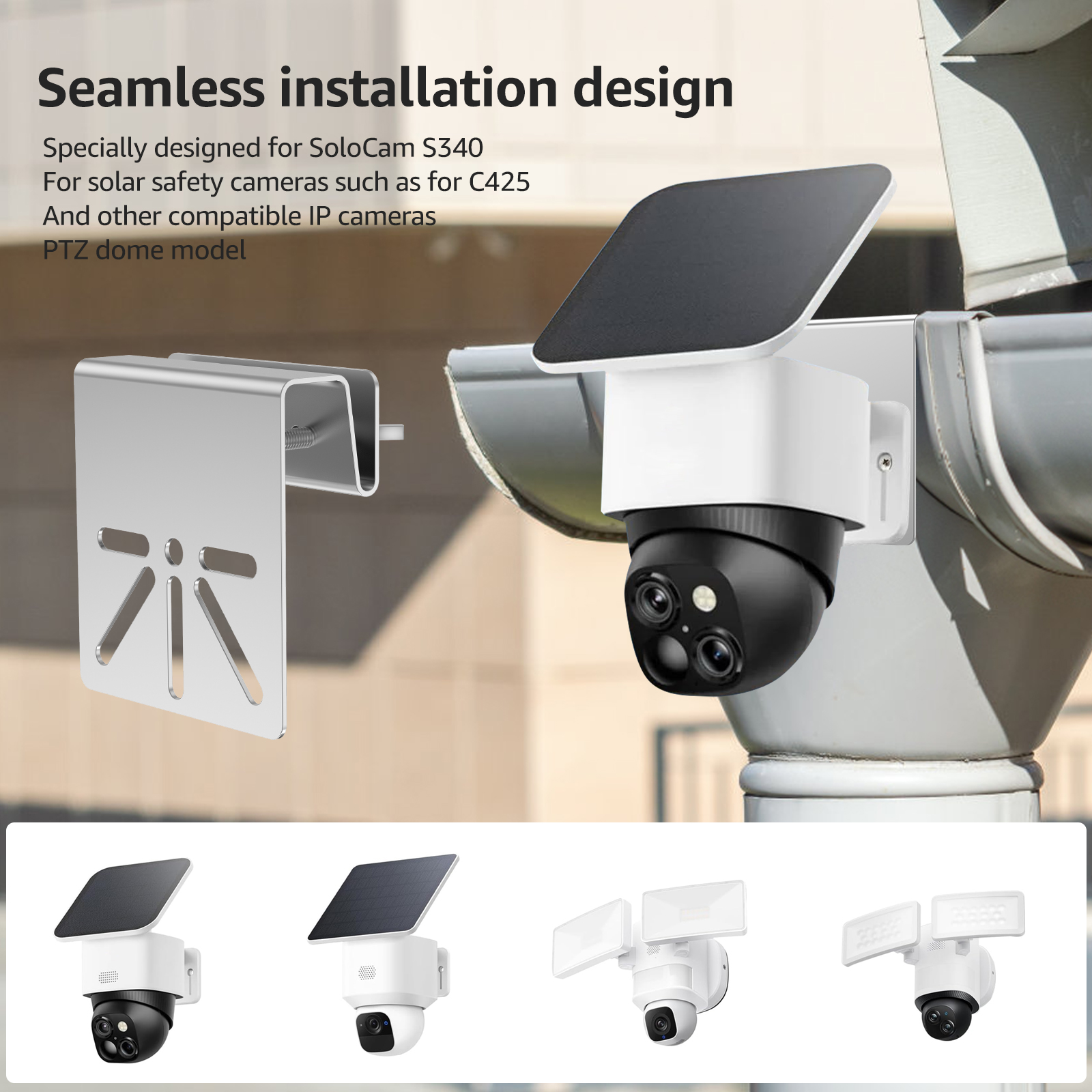 Metal Gutter Mount Bracket For - Home Security Eufy のレビューと価格