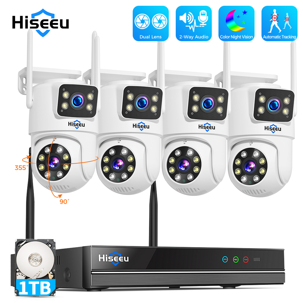 Hiseeu 6MP WiFi Dual Lens Came - Home Security Panel のレビューと価格