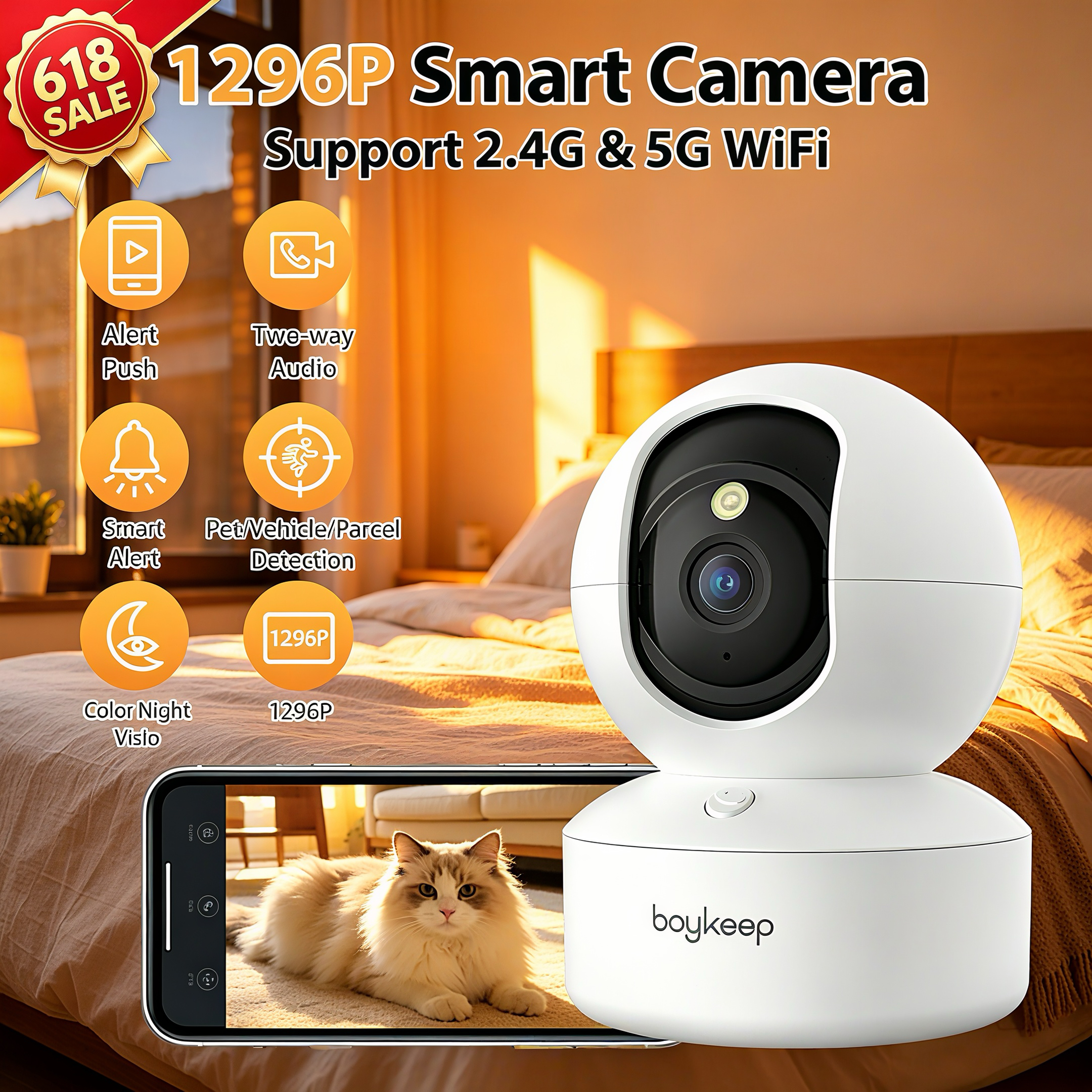 BoyKeep Smart Camera 2K Securi - Home Security Eufy のレビューと価格