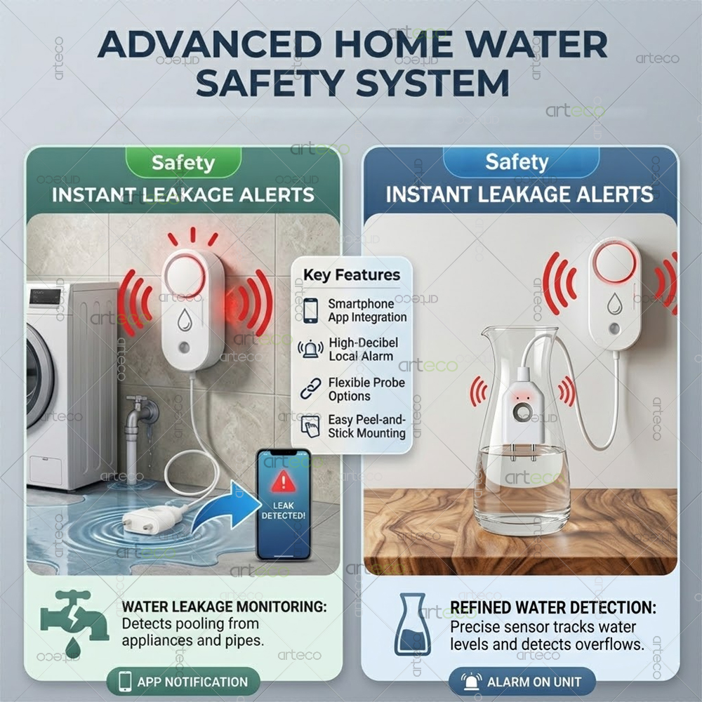 Zigbee Water Leak Detector Sma - Home Security Device のレビューと価格