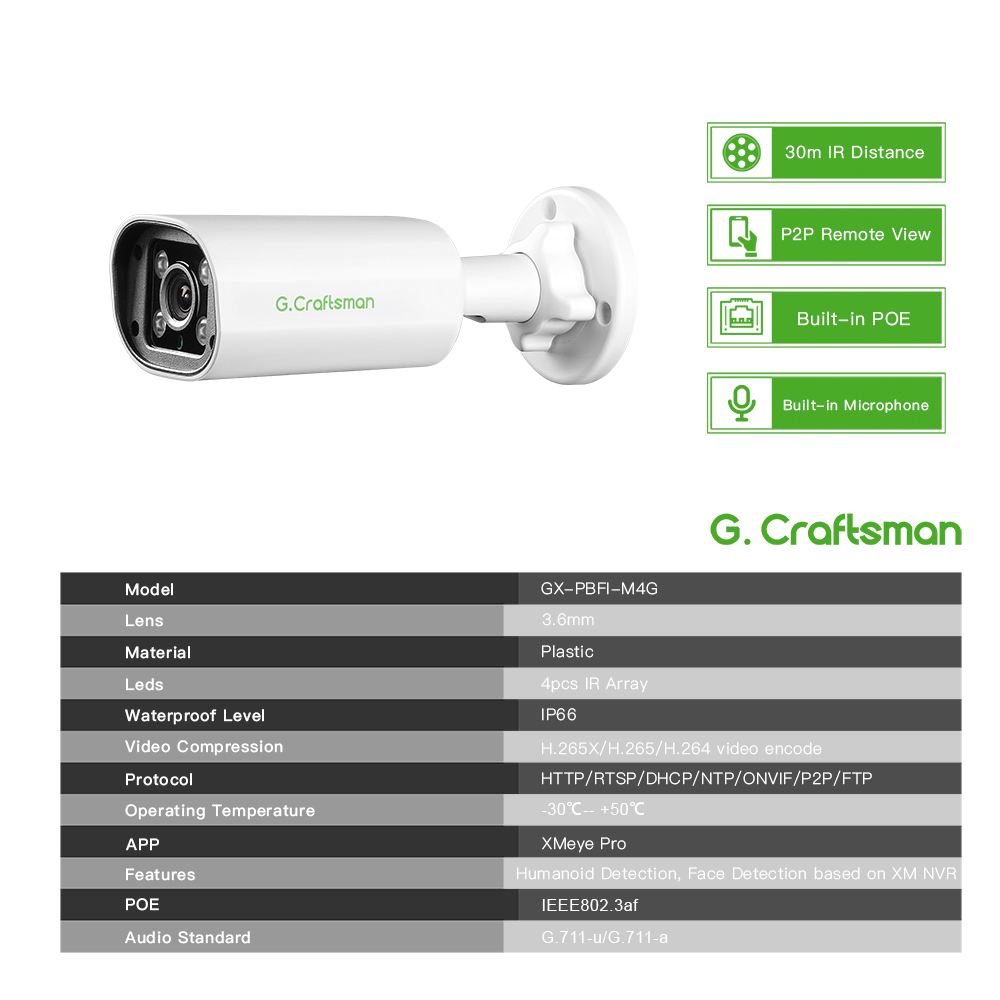 C GC PB 4MP POE IP Camera,Buil - Home Security Adt のレビューと価格