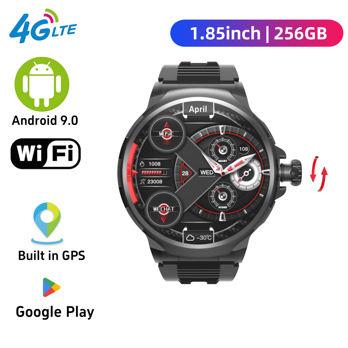 GT100 Smartwatch 4G Simcard An - Home Security With Ai のレビューと価格
