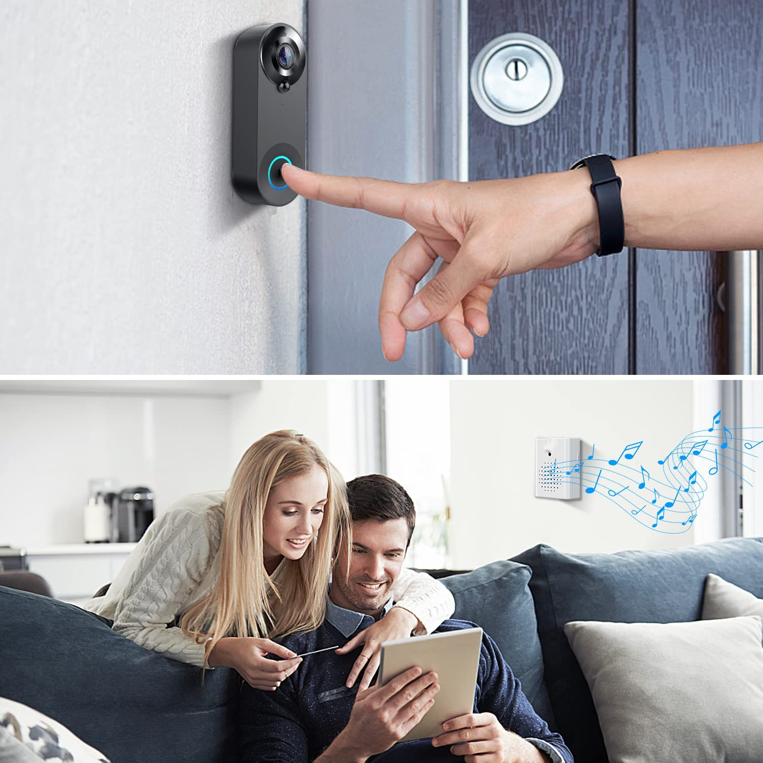 5G 2.4G WiFi Video Doorbell 10 - Home Security Bell のレビューと価格