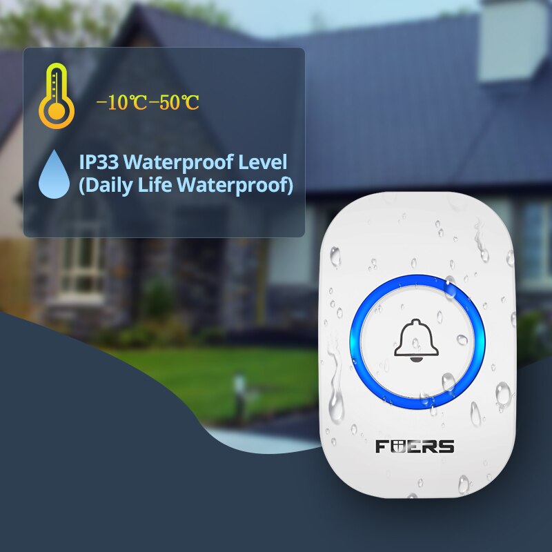 Fuers Wireless Doorbell Waterp - Home Security Bell のレビューと価格