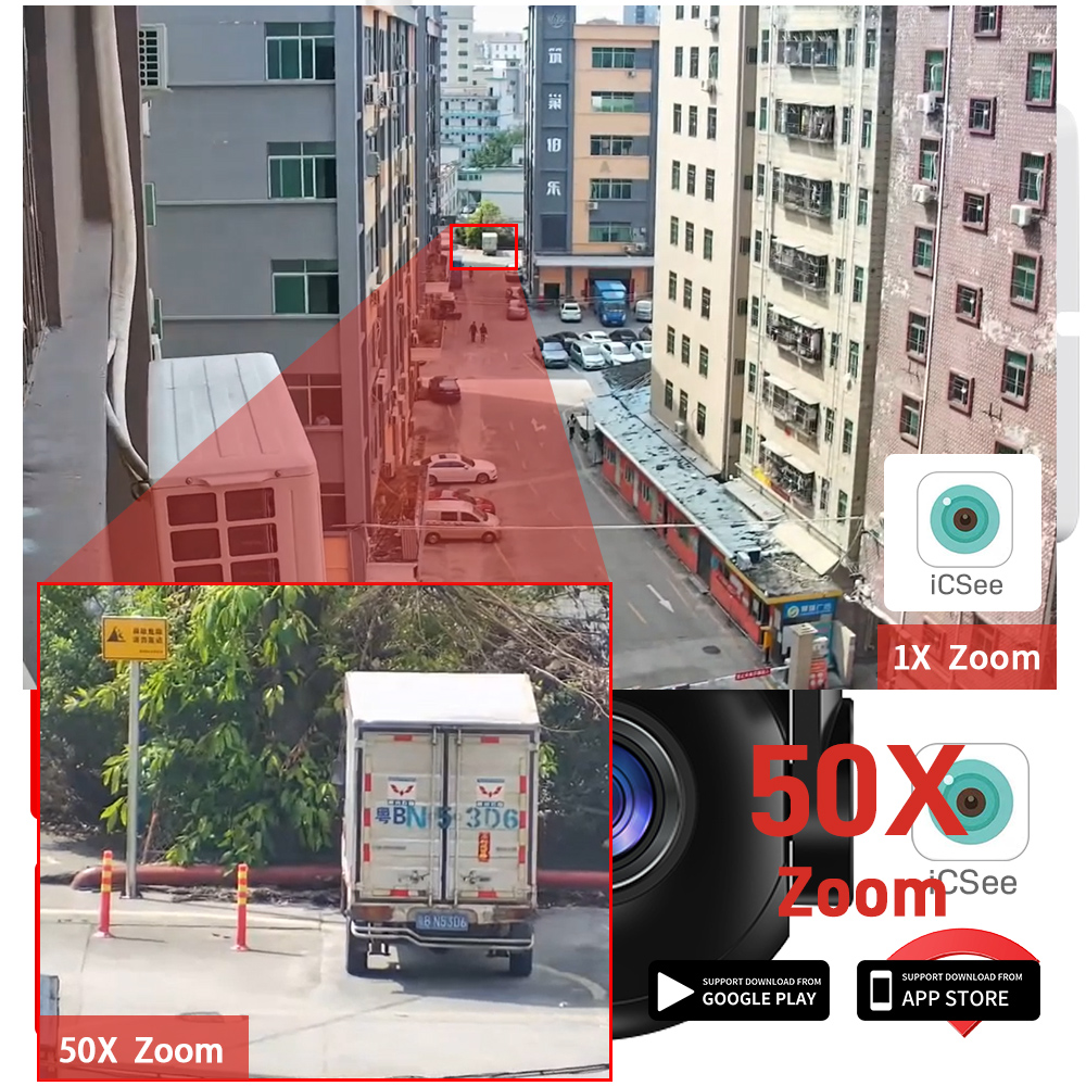 5Inch 4K UHD  iCsee APP 50x Zo - Home Security With Ai のレビューと価格