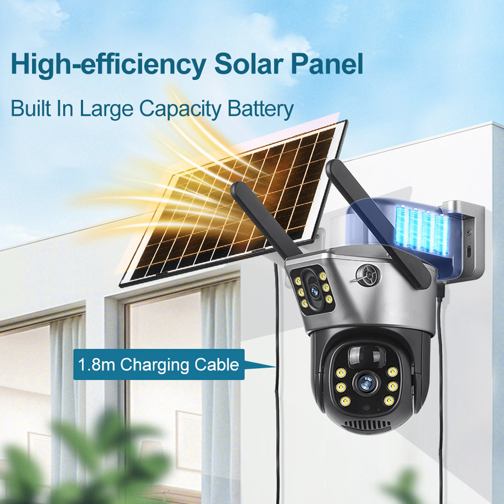 4G / WiFi Solar Camera Dual Le - Home Security Panel のレビューと価格